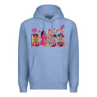 Colony Blue girl boss afro black woman Premium Hoodie - NancyCooperArtShop