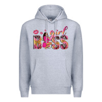 Heather Grey girl boss afro black woman Premium Hoodie - NancyCooperArtShop