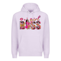 Lilac girl boss afro black woman Premium Hoodie - NancyCooperArtShop