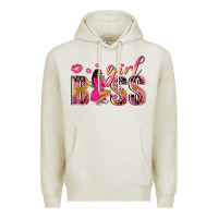 Oatmeal Heather girl boss afro black woman Premium Hoodie - NancyCooperArtShop