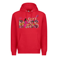 Red girl boss afro black woman Premium Hoodie - NancyCooperArtShop