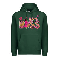Sports Green girl boss afro black woman Premium Hoodie - NancyCooperArtShop