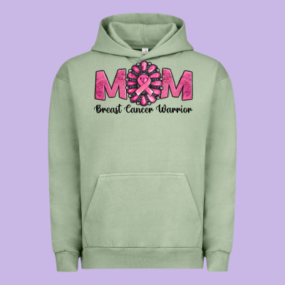 Breast Cancer Warrior Mom Urban Hoodie Designed By Jasminsmagicworld