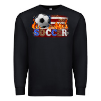 Black western american flag soccer Premium Sweatshirt - HRA Design Shop