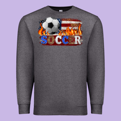 Western American Flag Soccer Premium Sweatshirt Designed By Hra Design Shop
