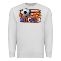 Dove Grey western american flag soccer Premium Sweatshirt - HRA Design Shop