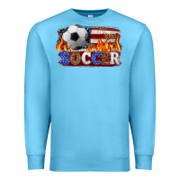 Ocean Blue western american flag soccer Premium Sweatshirt - HRA Design Shop