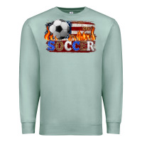Seafoam western american flag soccer Premium Sweatshirt - HRA Design Shop
