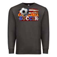 Smoke western american flag soccer Premium Sweatshirt - HRA Design Shop