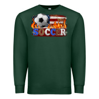 Sports Green western american flag soccer Premium Sweatshirt - HRA Design Shop