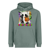 Sage Spooky Season Ghost Cat Heavyweight Hoodie - texasbilliewilder