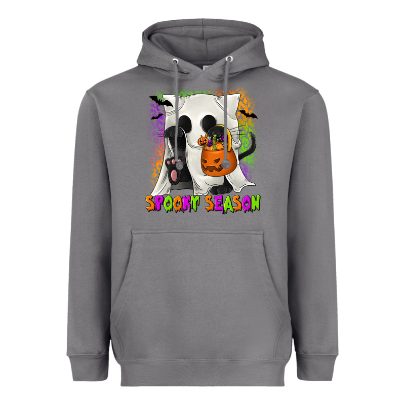 Spooky Season Ghost Cat Heavyweight Hoodie by texasbilliewilder | Teevron