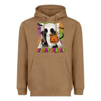 Toasted Coconut Spooky Season Ghost Cat Heavyweight Hoodie - texasbilliewilder