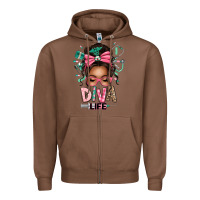 Chestnut afro messy bun diva life Zipper Hoodie - texasbilliewilder