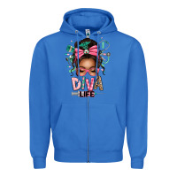 True Royal afro messy bun diva life Zipper Hoodie - texasbilliewilder