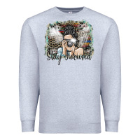 Heather Grey stay focused Premium Sweatshirt - SublimationCraftShop