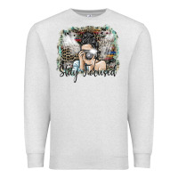 Oatmeal Heather stay focused Premium Sweatshirt - SublimationCraftShop