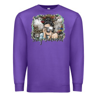 Purple stay focused Premium Sweatshirt - SublimationCraftShop