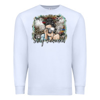 White stay focused Premium Sweatshirt - SublimationCraftShop