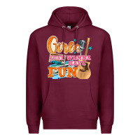 Burgundy girls just wanna have fun Premium Hoodie - NancyCooperArtShop