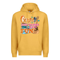 Mustard girls just wanna have fun Premium Hoodie - NancyCooperArtShop