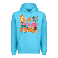 Ocean Blue girls just wanna have fun Premium Hoodie - NancyCooperArtShop
