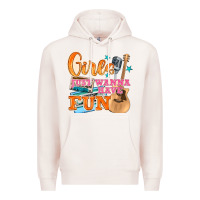Pale Pink girls just wanna have fun Premium Hoodie - NancyCooperArtShop