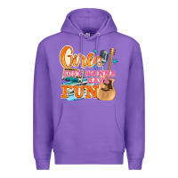 Purple girls just wanna have fun Premium Hoodie - NancyCooperArtShop
