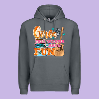 Girls Just Wanna Have Fun Premium Hoodie Designed By Nancycooperartshop