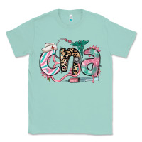 Seafoam floral cna certified nursing assistant Classic Tee - RanaPortraitStore