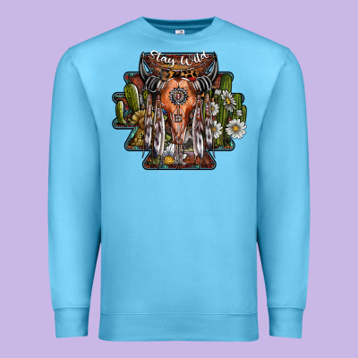 Stay Wild Premium Sweatshirt Designed By Sublimationcraftshop