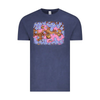 Vintage Denim easter butterfly leopard background Vintage Tee - Artiststas