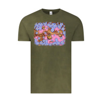 Vintage Olive easter butterfly leopard background Vintage Tee - Artiststas