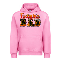 Fuchsia Pink American Flag Firefighter Dad Urban Hoodie - LillyAllenDesigns