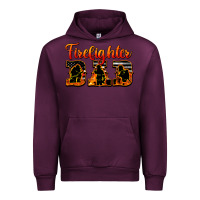 Mauve Wine American Flag Firefighter Dad Urban Hoodie - LillyAllenDesigns