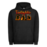 Pigment Black American Flag Firefighter Dad Urban Hoodie - LillyAllenDesigns