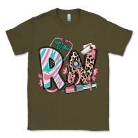 Army Green floral rn registered nurse Classic Tee - RanaPortraitStore