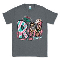 Charcoal Heather floral rn registered nurse Classic Tee - RanaPortraitStore