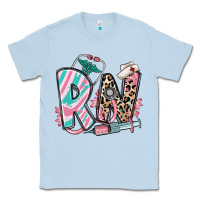 Dusty Blue floral rn registered nurse Classic Tee - RanaPortraitStore