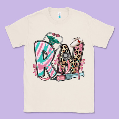 Floral Rn Registered Nurse Classic Tee Designed By Ranaportraitstore