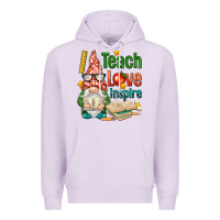 Lilac gnome teach love inspire Premium Hoodie - NancyCooperArtShop