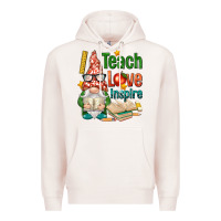 Pale Pink gnome teach love inspire Premium Hoodie - NancyCooperArtShop