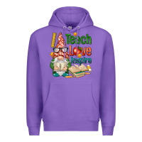 Purple gnome teach love inspire Premium Hoodie - NancyCooperArtShop