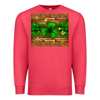 Cardinal St. Patrick's Day shamrock leopard Premium Sweatshirt - Neo Western