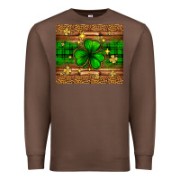 Chestnut St. Patrick's Day shamrock leopard Premium Sweatshirt - Neo Western
