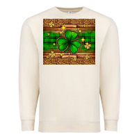 Sandshell St. Patrick's Day shamrock leopard Premium Sweatshirt - Neo Western