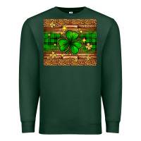 Sports Green St. Patrick's Day shamrock leopard Premium Sweatshirt - Neo Western