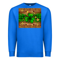 True Royal St. Patrick's Day shamrock leopard Premium Sweatshirt - Neo Western