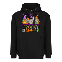 Black Spooky Season Gnomes Heavyweight Hoodie - texasbilliewilder