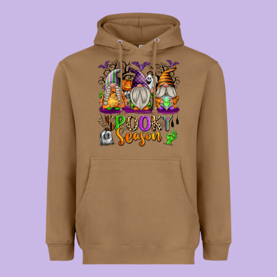Spooky Season Gnomes Heavyweight Hoodie Designed By Texasbilliewilder